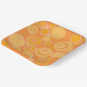 Bubblegum-Blasen überall in Orange Pappteller (Gewinkelt)