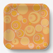 Bubblegum-Blasen überall in Orange Pappteller (Vorderseite)