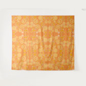 Bubblegum-Blasen überall in Orange Wandteppich (Vorderseite (Horizontal))