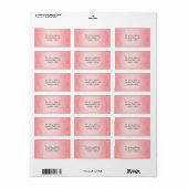 Bubblegum Blush Hochzeit  Adressaufkleber (Vorne)