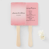Bubblegum Blush Hochzeit Fächer (Vorne und Hinten)