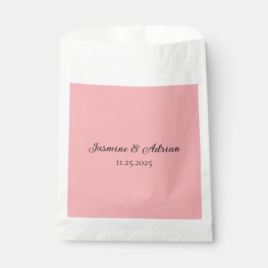 Bubblegum Blush Hochzeit Geschenktütchen (Vorderseite)