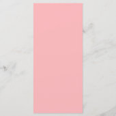 Bubblegum-Blush-Hochzeit Menükarte (Rückseite)
