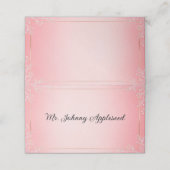 Bubblegum Blush Hochzeit  Platzkarte (Außenseite Aufgefaltet)