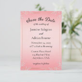 Bubblegum Blush Hochzeit Save The Date (Stehend Vorderseite)