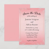 Bubblegum Blush Hochzeit Save The Date (Vorne/Hinten)