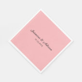 Bubblegum-Blush-Hochzeit Serviette (Ecke)
