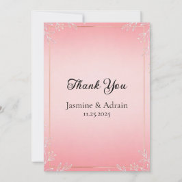 Bubblegum Blush Wedding Dankeskarte