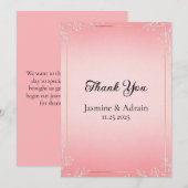 Bubblegum Blush Wedding Dankeskarte (Vorne/Hinten)