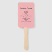 Bubblegum Blush Wedding Fächer (Rückseite)