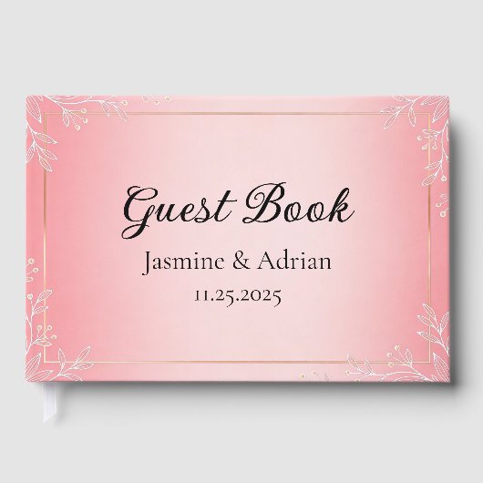 Bubblegum Blush Wedding Gästebuch (Vorderseite)