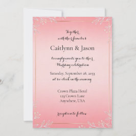 Bubblegum Blush Wedding Invitations Einladung