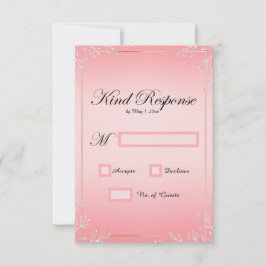 Bubblegum Blush Wedding RSVP Cards Karte