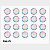 Bubblegum Bubbly Mod Dots Summer Wedding Sticker (Blatt)