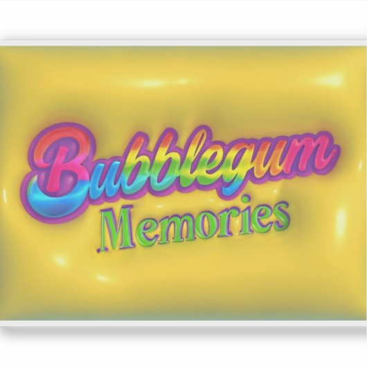 Bubblegum Erinnerungen Aufkleber (Vorderseite)