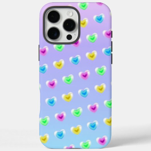 Bubblegum farbiges Glasherz Ballon Valentine Case-Mate iPhone Hülle (Rückseite)