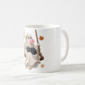 Bubblegum-Geist & Black Cat Swing Halloween  Kaffeetasse (VorderseiteRechts)