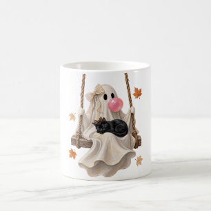 Bubblegum-Geist & Black Cat Swing Halloween Kaffeetasse
