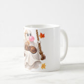 Bubblegum-Geist & Dackel-Schaukel Halloween Herbst Kaffeetasse (VorderseiteRechts)