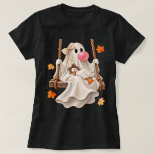 Bubblegum-Geist & Dummer-Gans-Schaukel-Halloween-H T-Shirt