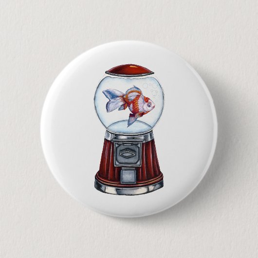 BubbleGum Goldfisch Button (Vorderseite)
