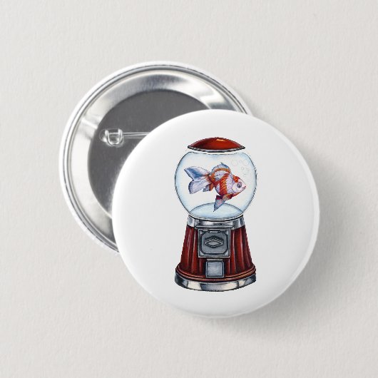 BubbleGum Goldfisch Button (Vorne & Hinten)