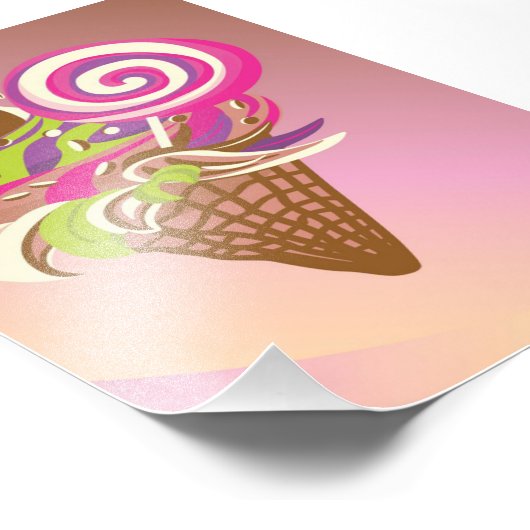Bubblegum Ice Creme Fotodruck (Ecke)