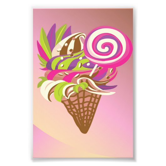 Bubblegum Ice Creme Fotodruck (Vorne)
