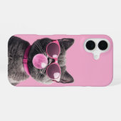 Bubblegum-Katzen-Etuikatz iPhone 16 Hülle (Rückseite (Horizontal))
