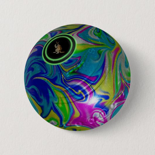 Bubblegum Lawinenschüssel, runder Abzeichen Button (Vorderseite)