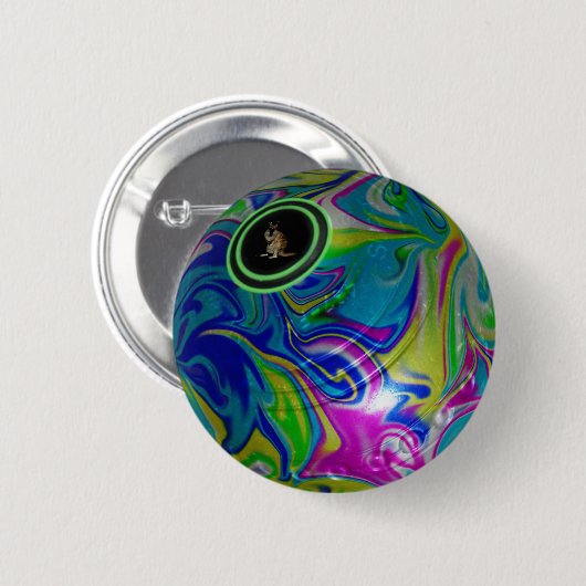 Bubblegum Lawinenschüssel, runder Abzeichen Button (Vorne & Hinten)