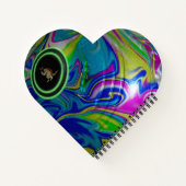 Bubblegum Lawn Bowl, Spiralherz-Notebook Notizblock (Rückseite)