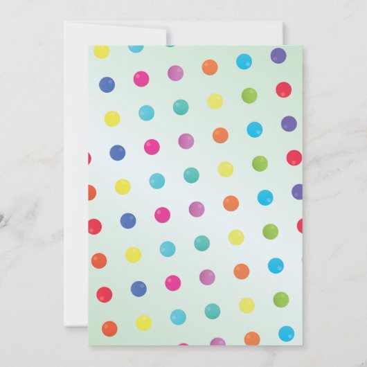 Bubblegum Machine Geburtstag Süßigkeiten Leckereie Einladung (Rückseite)