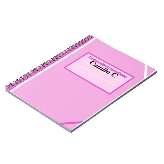 Bubblegum-Personalisiert-Komposition-Notebook Notizblock (Linke Seite)