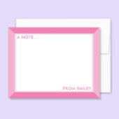 Bubblegum Pink 2-Tone Niedlich Girly Mitteilungskarte