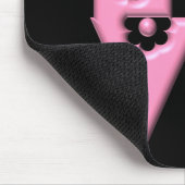 Bubblegum Pink 3D LIEBE Square Mousepad (Ecke)