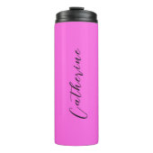 Bubblegum Pink Black Elegant Minimal individuell a Thermosbecher (Vorderseite)