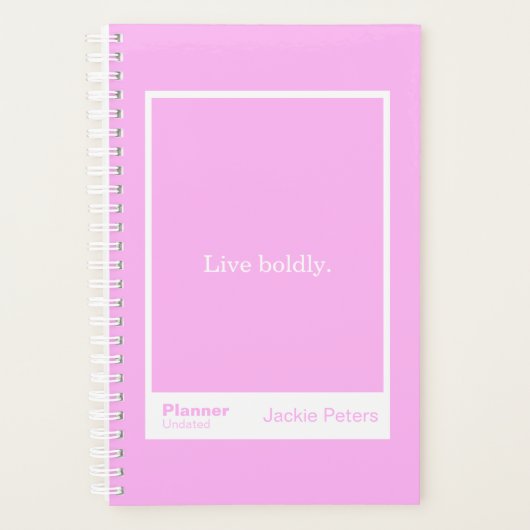 Bubblegum Pink Block Quote | Fully Customizable Planer (Vorderseite)