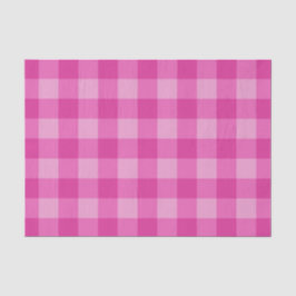 Bubblegum Pink Bright Tartan Kariertes Muster druc Seidenpapier