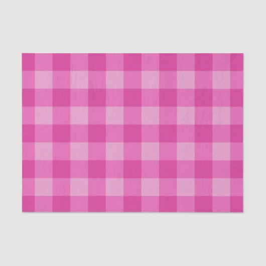 Bubblegum Pink Bright Tartan Kariertes Muster druc Seidenpapier (Vorderseite)