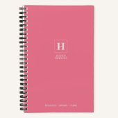 Bubblegum Pink Classic Monogram Notizblock (Vorderseite)