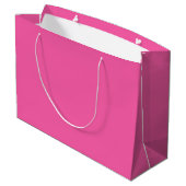 Bubblegum Pink Color Baby Dusche Geschenktasche Große Geschenktüte (Rückseite Schrägansicht)