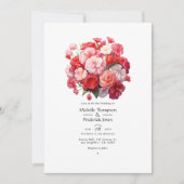 Bubblegum Pink, Cotton Candy & Strawberry Wedding Einladung (Vorderseite)