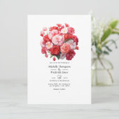 Bubblegum Pink, Cotton Candy & Strawberry Wedding Einladung (Stehend Vorderseite)