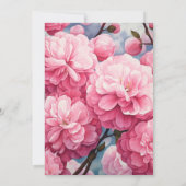 Bubblegum Pink, Cotton Candy & Strawberry Wedding Einladung (Rückseite)