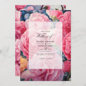 Bubblegum Pink, Cotton Candy & Strawberry Wedding Einladung (Vorne/Hinten)