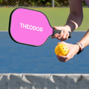 Bubblegum Pink Einfache Bezeichnung Trendy Minim Pickleball Schläger