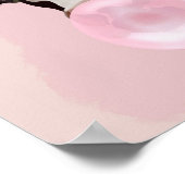 Bubblegum Pink Girly Cow Poster (Ecke)