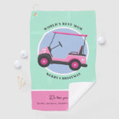 Bubblegum Pink Golf Cart Mama Golfhandtuch (Insitu)