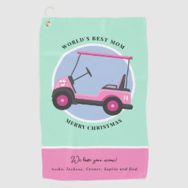 Bubblegum Pink Golf Cart Mama Golfhandtuch